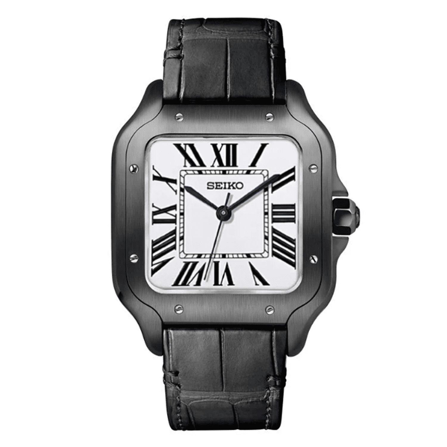 бял циферблат, черна каса, черен часовник с бял циферблат, черни стрелки, черна кожена каишка, кожена каишка, автоматичен механизъм nh35, неръждаема стомана,
white dial, black case, stainless steel, black watch with white dial, black hands, black leather strap, leather strap, automatic movement nh35, sevato