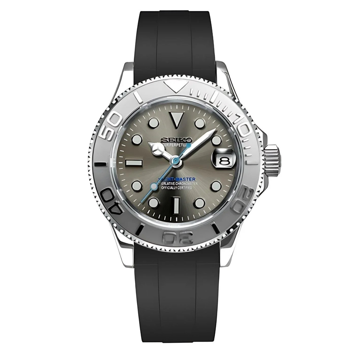 Yacht Rodium Rubber Strap